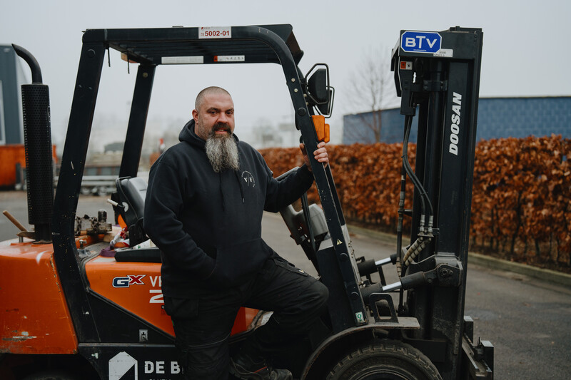 Robby De Ridder op vorklift