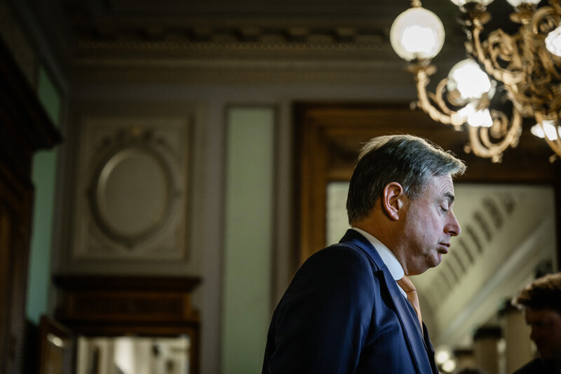 Premier Bart De Wever aan het zuchten