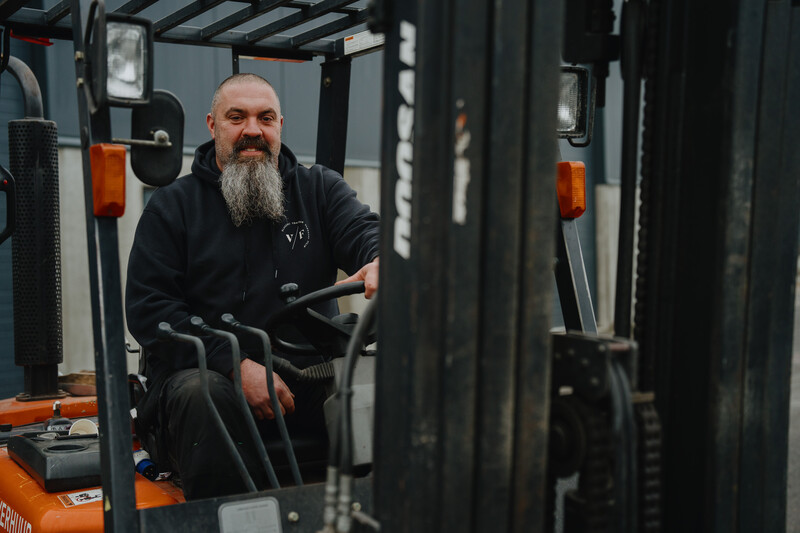 Robby De Ridder op vorklift