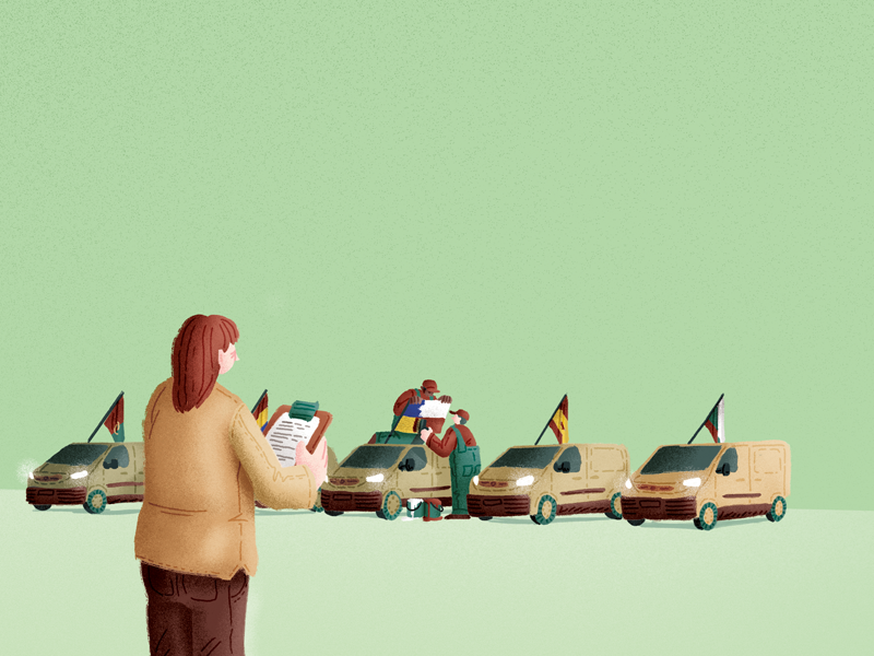 Illustratie van een inspecteur