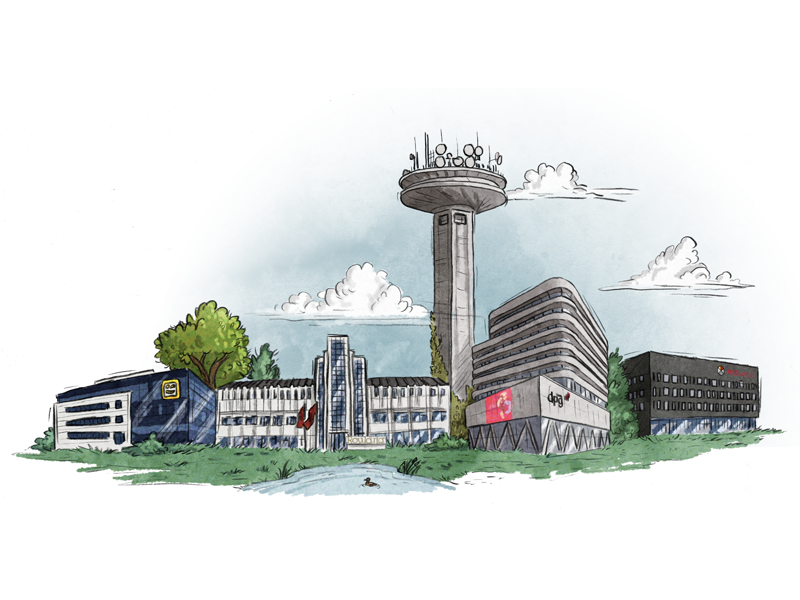 Illustratie van het medialandschap in Vlaanderen