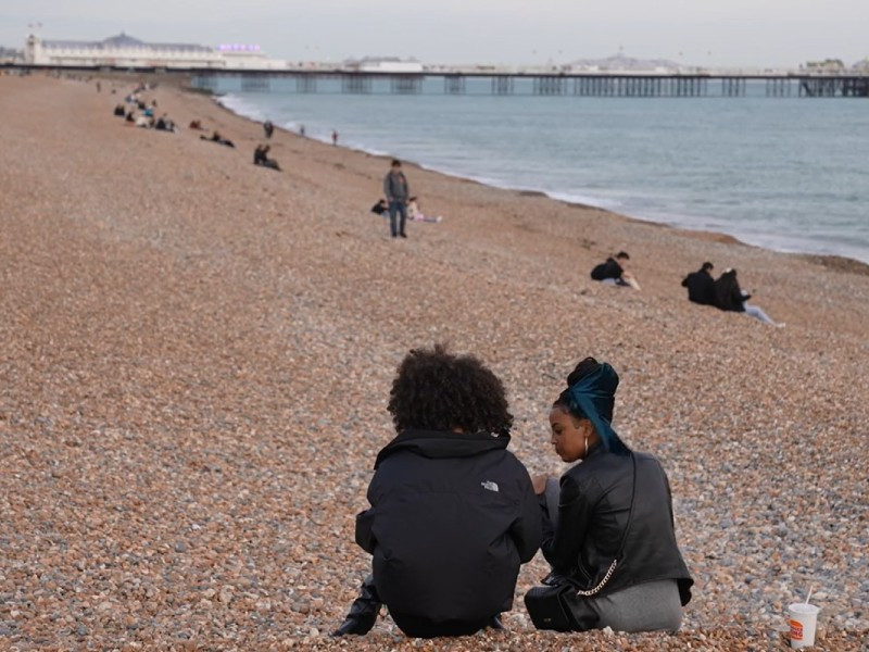 Strand van Brighton in het Verenigd Koninkrijk