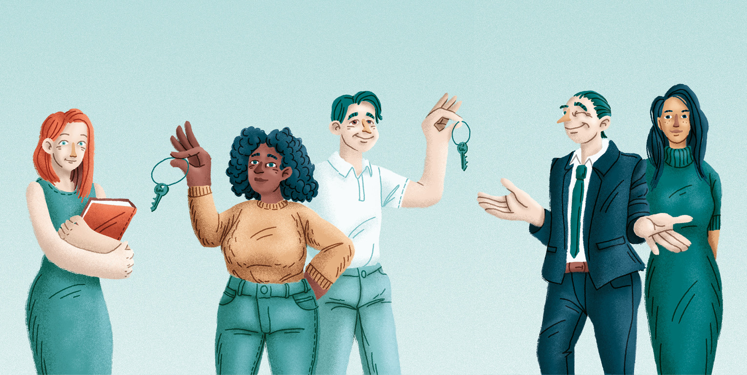 Illustratie personages uit artikel Snel Rijk