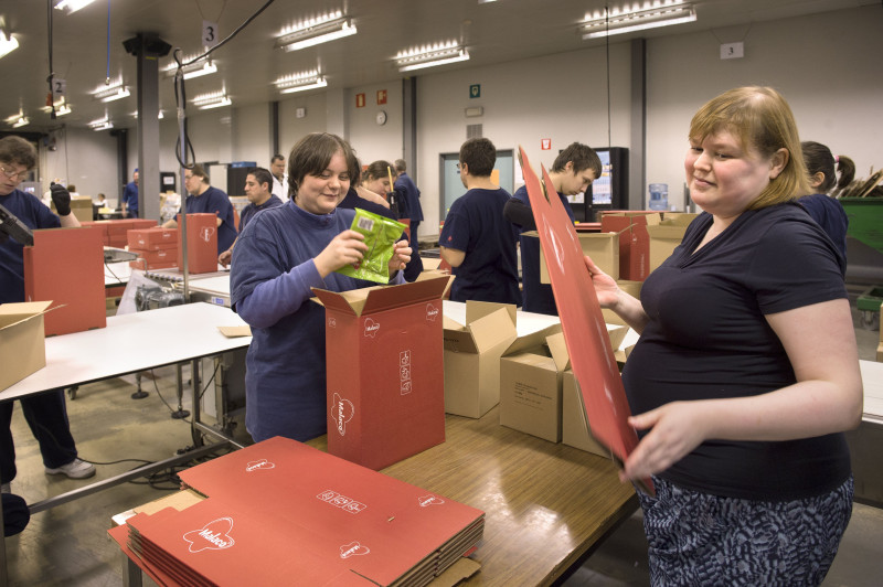 Werknemers aan de slag in een maatwerkbedrijf