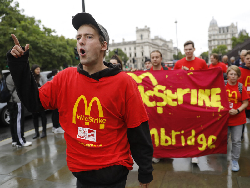 Staking McDonalds werknemers Verenigd Koninkrijk uitbuiting contracten