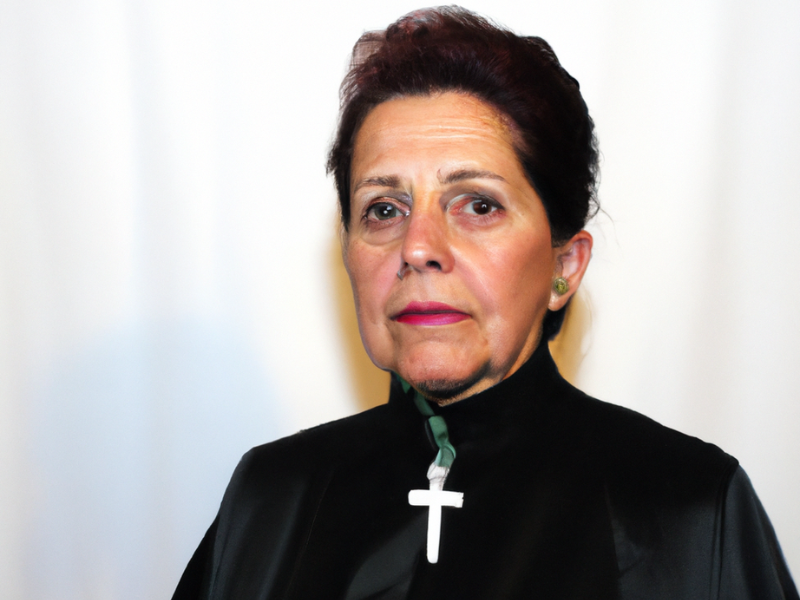 Fotoportret van een vrouwelijke priester