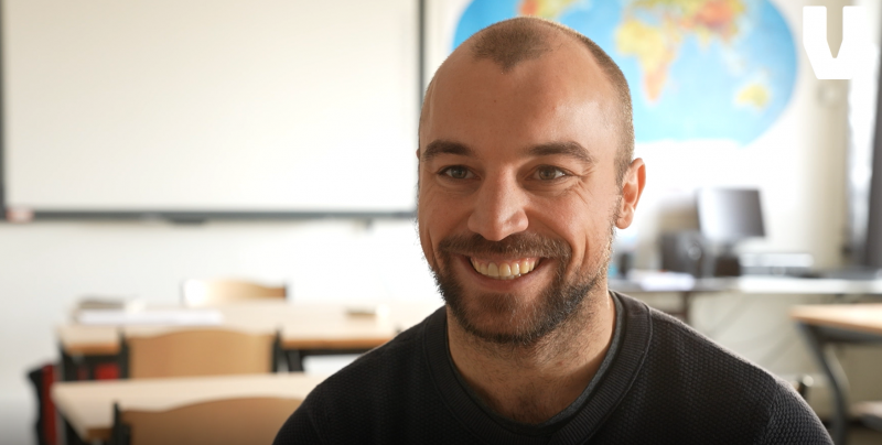 Stef Van de Pol in de klas